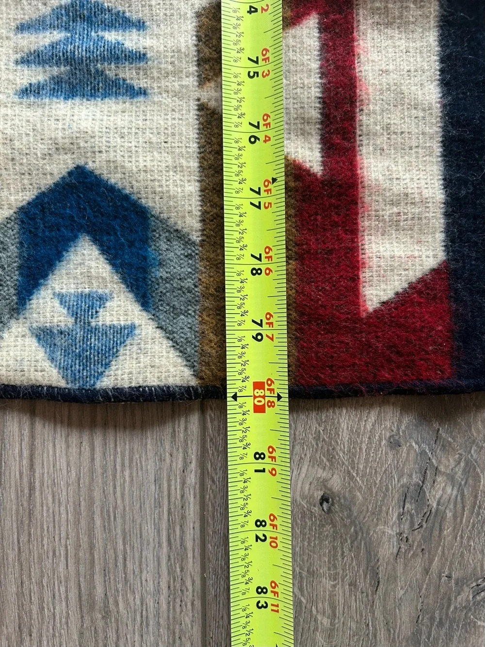 Native Creations Western / Aztec Alpaca Handmade blanket Size 84” X 80”